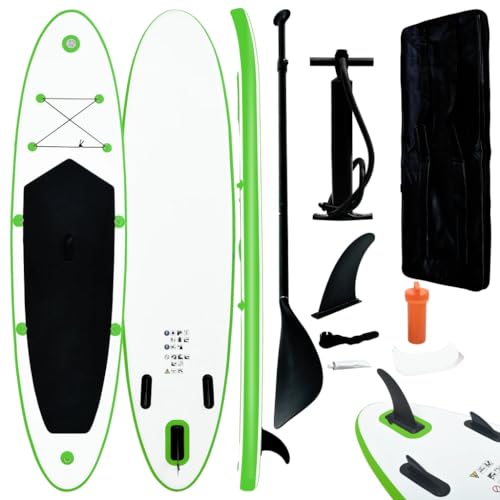 Dieser Artikel - Aufblasbares Stand Up Paddle Board Set Grün und Weiß - Nice von TECHPO