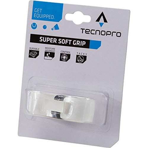 Tecnopro Tennis-Griffband Super Soft Grip, Weiß, One Size Tecnopro Tennis-Griffband Super Soft Grip, Weiß, One Size von TECNOPRO
