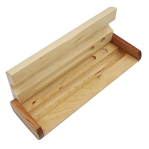 TEHAUX 1 X Box Aus Holz Federmäppchen Kartenhalter Holzetui Schreibwarenetui Holzstiftetui Schulbedarf von TEHAUX