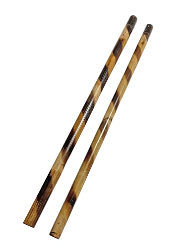 TEKKA BUDO 2er Set Escrima Stock - Rattan Trainingsstick 65 cm - Brandmuster Spirale - Holz Kurzstock Arnis Kali Kampfsport TEKKA BUDO 2er Set Escrima Stock - Rattan Trainingsstick 65 cm - Brandmuster Spirale - Holz Kurzstock Arnis Kali Kampfsport von TEKKA BUDO