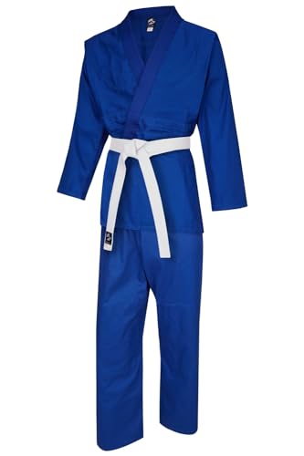 TEKKA BUDO Judoanzug Basix - blau - 380g - Judo Gi Set - Judojacke, Judohose, Judogürtel - Einsteiger Anzug - Größe 180 TEKKA BUDO Judoanzug Basix - blau - 380g - Judo Gi Set - Judojacke, Judohose, Judogürtel - Einsteiger Anzug - Größe 180 von TEKKA BUDO