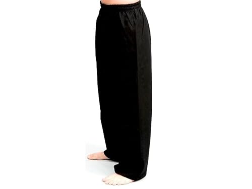 TEKKA BUDO Judohose SV 12 oz - schwarz Canvas - Stabiles Segeltuchgewebe - Breiter Gummibund - Größe 190 von TEKKA BUDO