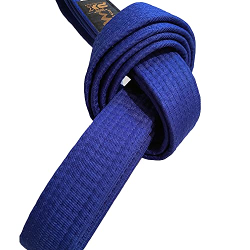 TEKKA BUDO Kampfsport Gürtel - Blau 220 cm Länge, 4 cm Breite - Karate, Judo, Taekwondo, Jujutsu, Kickboxen, Ninjutsu, Blaugurt von TEKKA BUDO