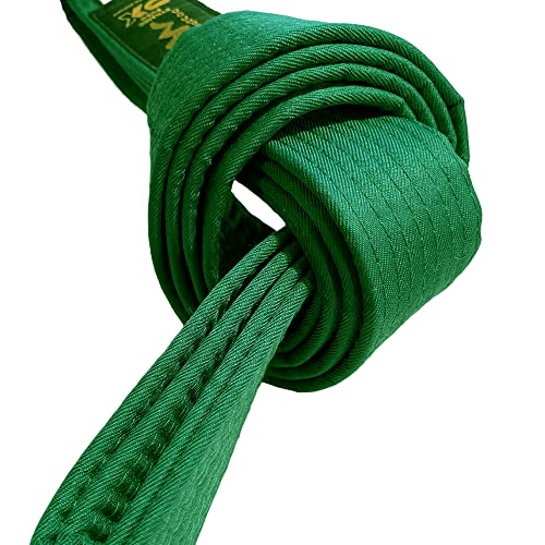 TEKKA BUDO Kampfsport Gürtel - Grün 240 cm Länge, 4 cm Breite - Karate, Judo, Taekwondo, Jujutsu, Kickboxen, Ninjutsu, Grüngurt von TEKKA BUDO