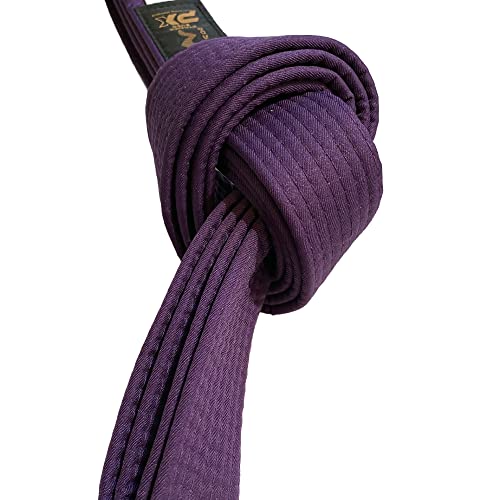 TEKKA BUDO Kampfsport Gürtel - Violett 260 cm Länge, 4 cm Breite - Karate, Judo, Taekwondo, Jujutsu, Kickboxen, Ninjutsu, Violettgurt von TEKKA BUDO