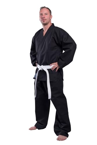 TEKKA BUDO Karateanzug SV Pro schwarz 12 oz - Karate Gi Set - Jacke. Hose mit Elastikbund - Allround Anzug - Segeltuch - Größe 200 TEKKA BUDO Karateanzug SV Pro schwarz 12 oz - Karate Gi Set - Jacke. Hose mit Elastikbund - Allround Anzug - Segeltuch - Größe 200 von TEKKA BUDO