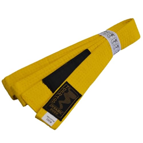 TEKKA BUDO Kinder BJJ Gürtel Brazilian Jiu Jitsu Gelb Farbgürtel mit schwarzem Balken 220 cm TEKKA BUDO Kinder BJJ Gürtel Brazilian Jiu Jitsu Gelb Farbgürtel mit schwarzem Balken 220 cm von TEKKA BUDO