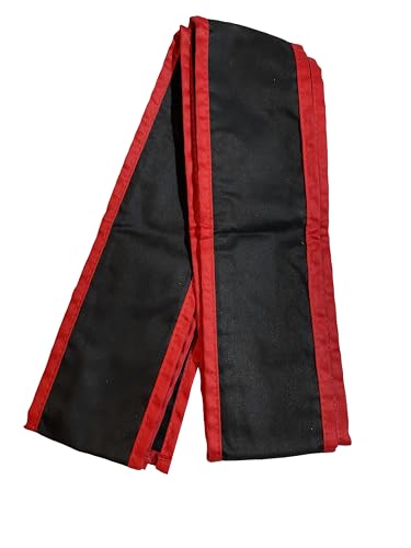 TEKKA BUDO Kung-Fu Schärpe - Schwarz-Rot Baumwolle - 300 cm, 10 cm breit - Wushu Gürtel von TEKKA BUDO