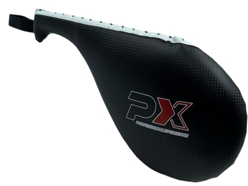 TEKKA BUDO PX Taekwondo Mitt Single - Handpratze mit Schlaufe - Kunstleder schwarz-weiß - Einzelne Pratze TEKKA BUDO PX Taekwondo Mitt Single - Handpratze mit Schlaufe - Kunstleder schwarz-weiß - Einzelne Pratze von TEKKA BUDO