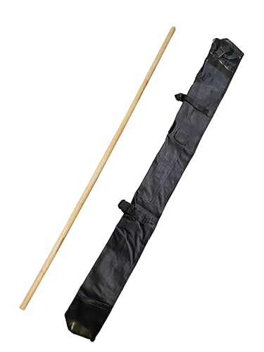 TEKKA BUDO Set BO Stab Rattan mit Waffentasche - 182 cm Holz Langstock - Kobudo, Aikido, Kampfsport, BO Jutsu, Bujinkan von TEKKA BUDO