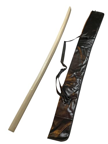 TEKKA BUDO Set Bokken Weißeiche mit Waffentasche - 101 cm mit Tsuba - Japanisches Holzschwert hell - Trainingsschwert Aikido Kobudo Kampfsport TEKKA BUDO Set Bokken Weißeiche mit Waffentasche - 101 cm mit Tsuba - Japanisches Holzschwert hell - Trainingsschwert Aikido Kobudo Kampfsport von TEKKA BUDO
