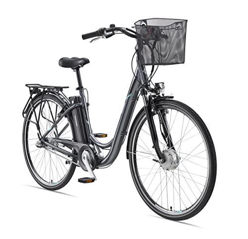 TELEFUNKEN E-Bike Damen 28 Zoll Elektrofahrrad - 3-Gang Shimano Nabenschaltung mit Rücktritt, Pedelec Citybike Alu mit Fahrradkorb, Frontmotor 250W /10,4Ah / 36V Sitzrohrakku, RC830 Multitalent von TELEFUNKEN