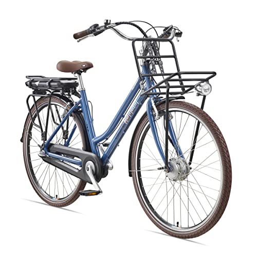 TELEFUNKEN E-Bike Elektrofahrrad Alu 28 Zoll mit 3-Gang Shimano Nabenschaltung, Retro Pedelec Citybike mit Gepäckträger hinten & vorne, Frontmotor 250W und 10,4Ah, 36V Li-Ion Akku, RT530 Multitalent TELEFUNKEN E-Bike Elektrofahrrad Alu 28 Zoll mit 3-Gang Shimano Nabenschaltung, Retro Pedelec Citybike mit Gepäckträger hinten & vorne, Frontmotor 250W und 10,4Ah, 36V Li-Ion Akku, RT530 Multitalent von TELEFUNKEN