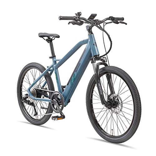 TELEFUNKEN E-Bike Mountainbike 24 Zoll Elektrofahrrad Alu, 8 Gang Kettenschaltung - Ideal für Jugendliche, Pedelec MTB, Hinterradmotor 250W, Scheibenbremsen, Aufsteiger M915 von TELEFUNKEN