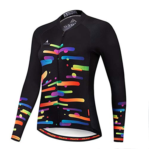 TELEYI Damen-Fahrradtrikot, langärmelig, schnelltrocknend, atmungsaktiv, Mountainbike-Bekleidung TELEYI Damen-Fahrradtrikot, langärmelig, schnelltrocknend, atmungsaktiv, Mountainbike-Bekleidung von TELEYI