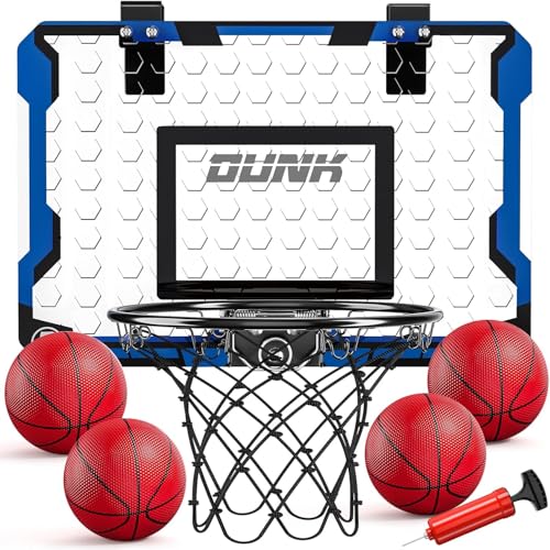 TEMI Basketballkorb Indoor, Mini-Basketballkorb mit 4 Bällen, über die Tür Basketballkorb für Kinder und Erwachsene, Basketball-Spielzeug für Jungen Mädchen Alter 3 4 5 6 7 8 9 10 11 12 TEMI Basketballkorb Indoor, Mini-Basketballkorb mit 4 Bällen, über die Tür Basketballkorb für Kinder und Erwachsene, Basketball-Spielzeug für Jungen Mädchen Alter 3 4 5 6 7 8 9 10 11 12 von TEMI