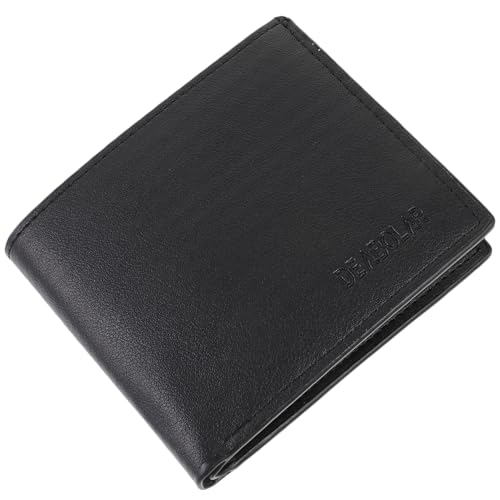 TEMPNAP 1Stk Geldbörse für Männer Geldbörse mit Mehreren Steckplätzen Vintage Geldbörse Retro-Geldbörse aufbewahrungssack Storage Pockets Ledergeldbörse Herren-Geldbörse Rindsleder Black von TEMPNAP