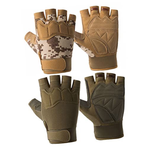 TENDYCOCO 1 Paar Handschuhe für Männer fahrradhandschuhe Fitness Handschuhe Man Handschuhe Handschuhe Mens Gloves Halbfingerhandschuhe rutschfeste Handschuhe Sporthandschuhe Brown von TENDYCOCO