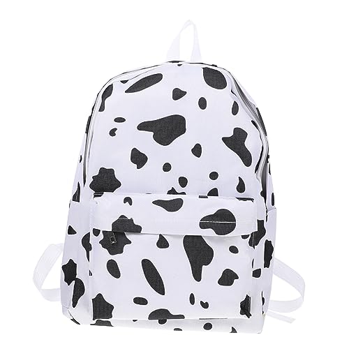 TENDYCOCO 1 Teiliger Kuh Rucksack Schöne Schultasche Großer Rucksack Windeltasche Rucksack Kuh Aufdruck Rucksack Schulranzen Kuh Aufdruck Schultasche Segeltuch Schultasche von TENDYCOCO