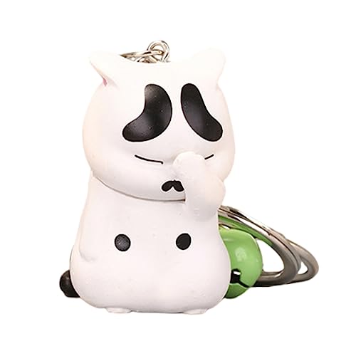 TENDYCOCO 1stk Schlüsselanhänger Auto Einkaufstasche Mini Winkende Katze Spielzeugtiere Rucksackanhänger Süße Geldbörse Mini-katzenfiguren Tasche Hängende Dekoration Paargeschenk Weiß PVC von TENDYCOCO