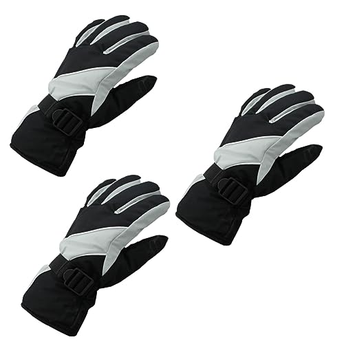 TENDYCOCO 3st Winterhandschuhe Für Herren Thermohandschuhe Herren Regenhandschuhe Skihandschuhe Herren Winterhandschuhe Herren Light Grey von TENDYCOCO