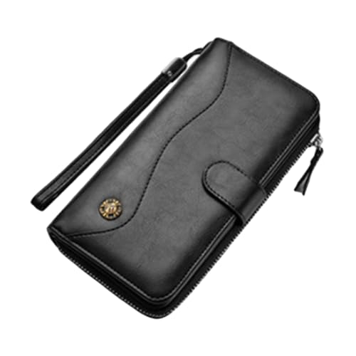 TENDYCOCO Brieftasche Für Herren Kreditkartenhalter Geldaufbewahrungsbeutel Pu ​​Schwarz von TENDYCOCO