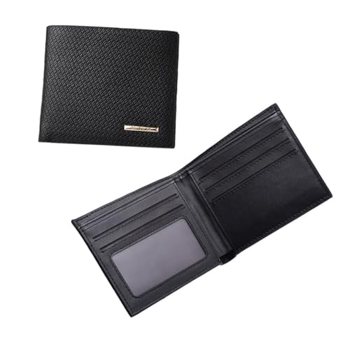 TENDYCOCO Kurze Geldbörse kreditkartenhalter Credit Card Holder Wallets for Men Man Wallet herrenportemonnaies portmonee Herren Retro-Brieftasche Ledergeldbörse Herren Geldbörse Black von TENDYCOCO