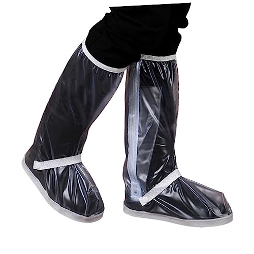 TENDYCOCO Regenschuhe Rad überschuhe Waterproof Shoe Covers Schuhe überzug hausschuhset shoewrap wasserfeste überschuhe Regenstiefel Abdeckung überziehschuhe rain Shoes Galoschen Weiß von TENDYCOCO