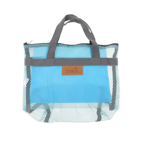 TENDYCOCO Tasche Mit Reißverschluss Einkaufstasche Organizer Picknick Tragetasche Damen Aufbewahrungstasche Für Essentials Strand Aufbewahrungstasche Wäsche Aufbewahrungstasche Netz von TENDYCOCO