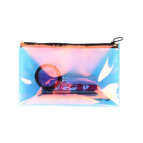 TENDYCOCO holographische Make-up Tasche schillernden Kosmetiktasche Hologramm Kulturbeutel TPU klare Tasche für Reisen nach Hause im Freien Badezimmer von TENDYCOCO