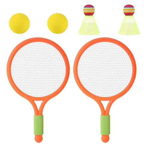 Kinder-Tennisschläger für Kinder, Kleinkinder, 2–15 Kinder, Tennisschläger-Set, Badmintonschläger mit 2 Badmintons und 2 Schaumstoffbällen von TERNCOEW