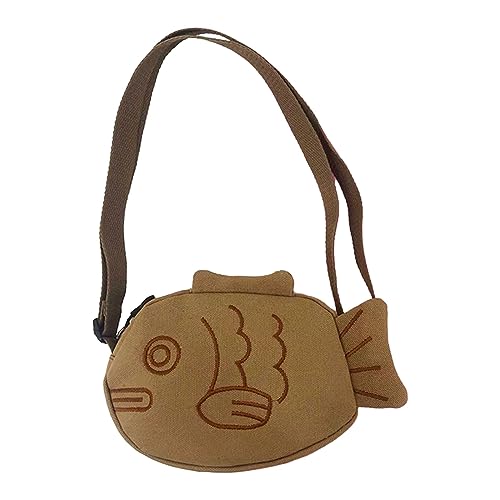 TERNCOEW Umhängetasche aus Segeltuch, niedlicher Fisch-Crossbody-Tasche, modische Bauchtasche, Hüfttasche für Outdoor, Workout, Wandern, Reisen, niedliches Fisch-Design, Segeltuch, einfache Damen, TERNCOEW Umhängetasche aus Segeltuch, niedlicher Fisch-Crossbody-Tasche, modische Bauchtasche, Hüfttasche für Outdoor, Workout, Wandern, Reisen, niedliches Fisch-Design, Segeltuch, einfache Damen, von TERNCOEW