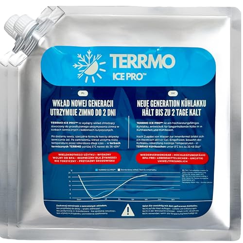 TERRMO Ice Pro™ Premium Groß Kühlakku für Kühltasche, Kühlbox, Kühlrucksack | Lange Kühldauer bis zu 48-72h | Wiederverwendbar, Hochleistungsfähig | Kühlelemente XL | 830ml/900g, 25x25cm (2er Pack) von TERRMO