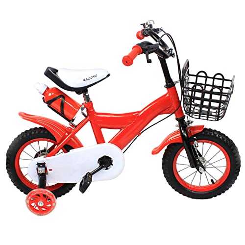 TESUGN Kinderfahrrad, 12 Zoll Fahrrad Kinderrad mit Stützräder, Outdoor Sportlich Kinderfahrräder, Rotes Fahrrad für Mädchen und Jungen 3-8 TESUGN Kinderfahrrad, 12 Zoll Fahrrad Kinderrad mit Stützräder, Outdoor Sportlich Kinderfahrräder, Rotes Fahrrad für Mädchen und Jungen 3-8 von TESUGN