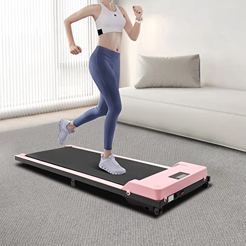 TESUGN Laufband für Zuhause, 2 in 1 Walking pad mit doppelter Stoßdämpfung, 1-6km/h Laufband Schreibtisch Fitnessgeräte mit Fernbedienung und LED-Anzeige für Zuhause/Büro von TESUGN