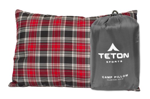 TETON Sports Camp-Kissen, ideal für Reisen, Camping und Rucksackreisen, waschbar, grau, 30,5 x 45,7 cm, 272 ml von TETON Sports