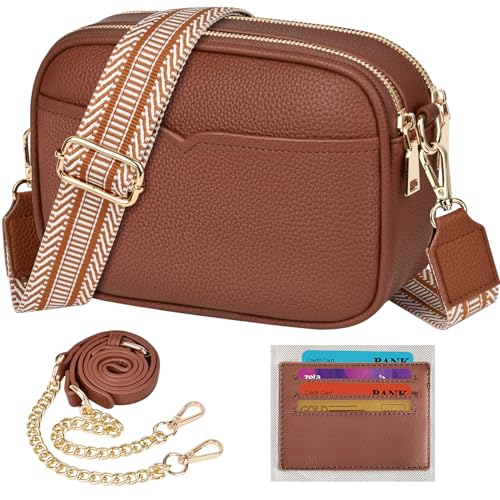 TEUEN Damen-Umhängetasche, Kleine Crossbody Bag PU Leder Elegante Schultertasche mit 2 Abnehmbar Breitem und Kette Schultergurt Handytasche Handtaschen & 4 Geldbeutel Kartenfächer TEUEN Damen-Umhängetasche, Kleine Crossbody Bag PU Leder Elegante Schultertasche mit 2 Abnehmbar Breitem und Kette Schultergurt Handytasche Handtaschen & 4 Geldbeutel Kartenfächer von TEUEN