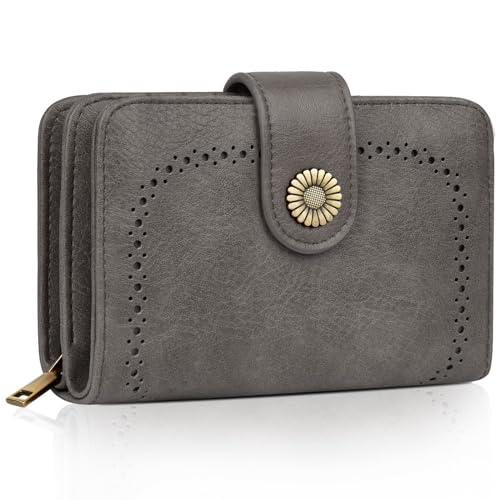 TEUEN Geldbeutel Damen Große Kapazität PU Leder Vintage Portemonnaie Brieftasche Geldbörse Mittelgroß mit RFID-Blockierung und Mehreren Fächern Frauen TEUEN Geldbeutel Damen Große Kapazität PU Leder Vintage Portemonnaie Brieftasche Geldbörse Mittelgroß mit RFID-Blockierung und Mehreren Fächern Frauen von TEUEN