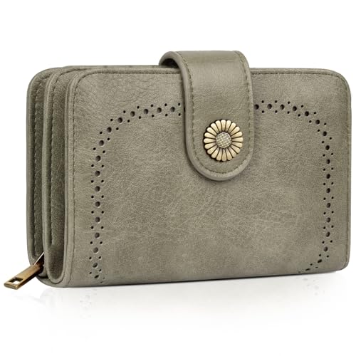 TEUEN Geldbeutel Damen Große Kapazität PU Leder Vintage Portemonnaie Brieftasche Geldbörse Mittelgroß mit RFID-Blockierung und Mehreren Fächern Frauen TEUEN Geldbeutel Damen Große Kapazität PU Leder Vintage Portemonnaie Brieftasche Geldbörse Mittelgroß mit RFID-Blockierung und Mehreren Fächern Frauen von TEUEN