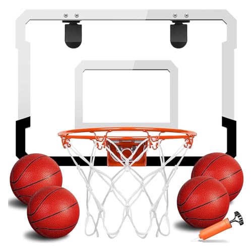 TEUVO Mini Basketballkorb Kinder, Tür Basketballkorb Indoor für Zimmer mit 4 Ball Basketball Korb Kinder Sport Büro Basketballkörbe Outdoor Wandmontage Spielzeug Geschenke für Jungs Mädchen Alter 3+ TEUVO Mini Basketballkorb Kinder, Tür Basketballkorb Indoor für Zimmer mit 4 Ball Basketball Korb Kinder Sport Büro Basketballkörbe Outdoor Wandmontage Spielzeug Geschenke für Jungs Mädchen Alter 3+ von TEUVO