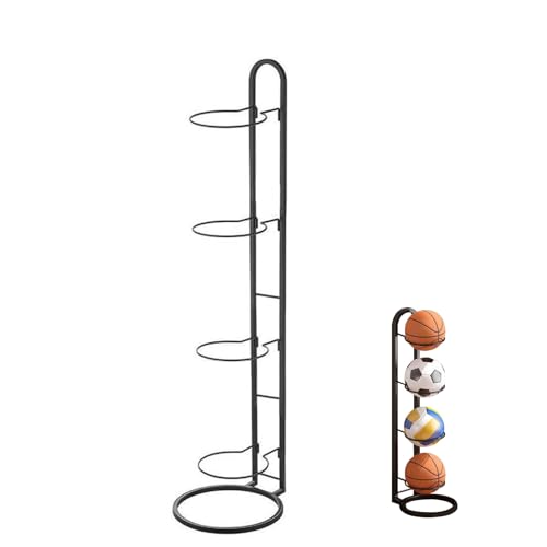 TEUYOE Ballständer mit 4 Ebenen, für Fußbälle, Basketbälle, Volleybälle, abnehmbares Ball-Aufbewahrungsregal, Metallball-Organizer, Fußball-Halter, Basketballständer, Präsentationsständer für Zuhause TEUYOE Ballständer mit 4 Ebenen, für Fußbälle, Basketbälle, Volleybälle, abnehmbares Ball-Aufbewahrungsregal, Metallball-Organizer, Fußball-Halter, Basketballständer, Präsentationsständer für Zuhause von TEUYOE