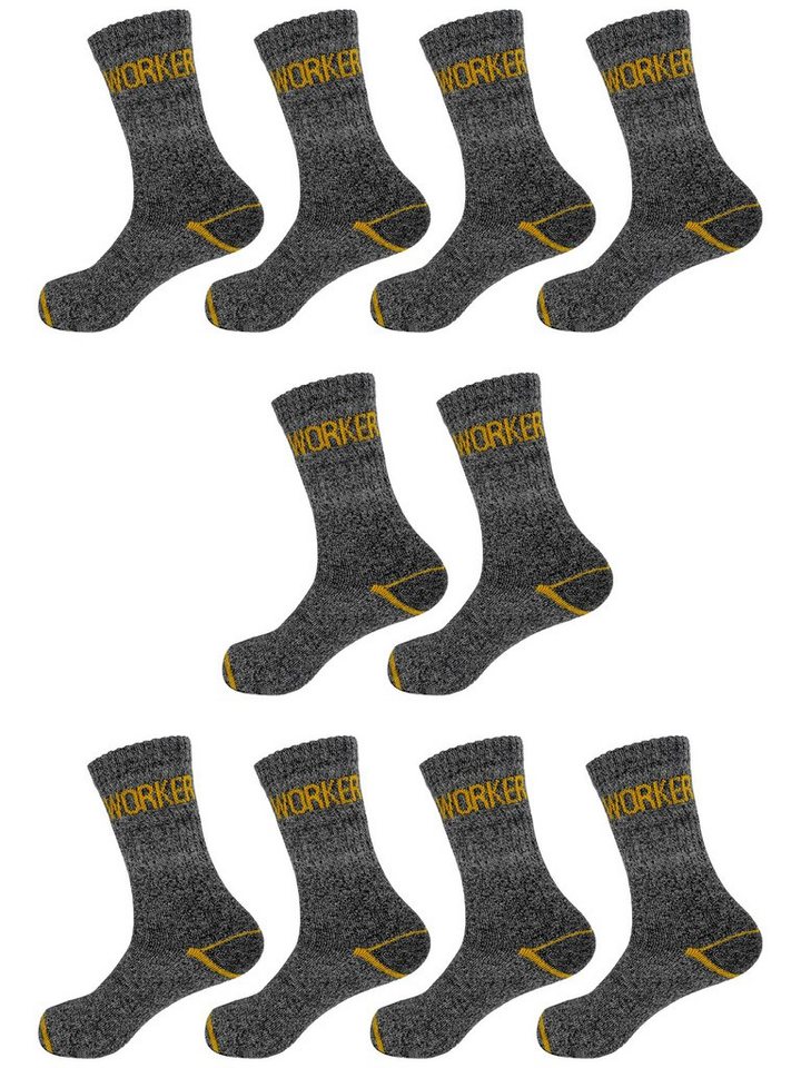 TEXEMP Funktionssocken 5-10 Paar Arbeitssocken WORK Herrensocken Dicke Socken Baumwolle (Packung, 10-Paar) Strapazierfähig von TEXEMP