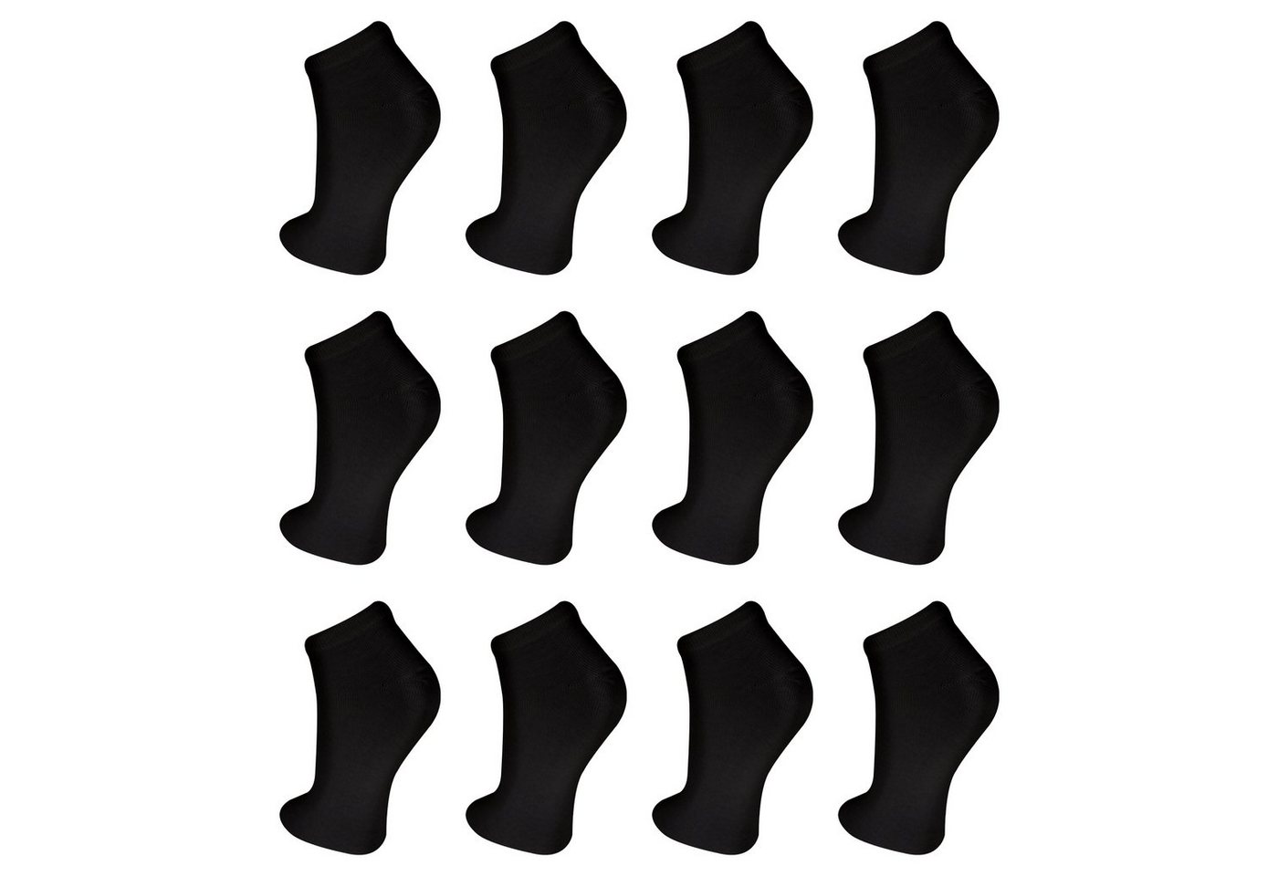 TEXEMP Sneakersocken 12, 24, 36 Paar Sneaker Socken Herren Damen Baumwolle Sport Füßlinge (Packung, 12-Paar) Robust & Langlebig von TEXEMP
