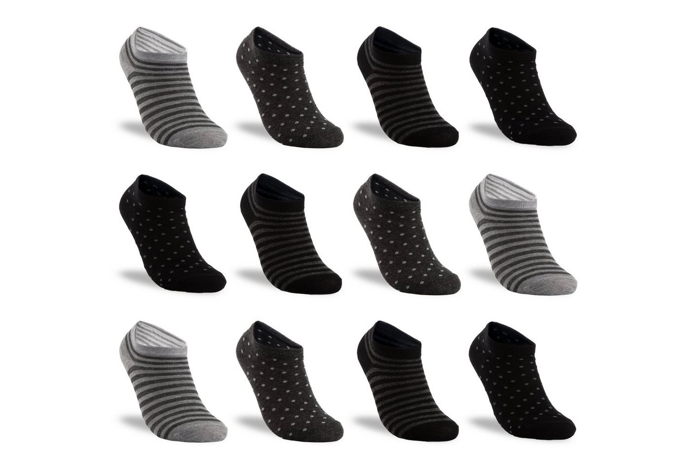 TEXEMP Sneakersocken 6, 12, 18 Paar Damen Sneaker Socken Kinder Baumwolle Freizeit Sport (Packung, 6-Paar) 90% Baumwolle von TEXEMP