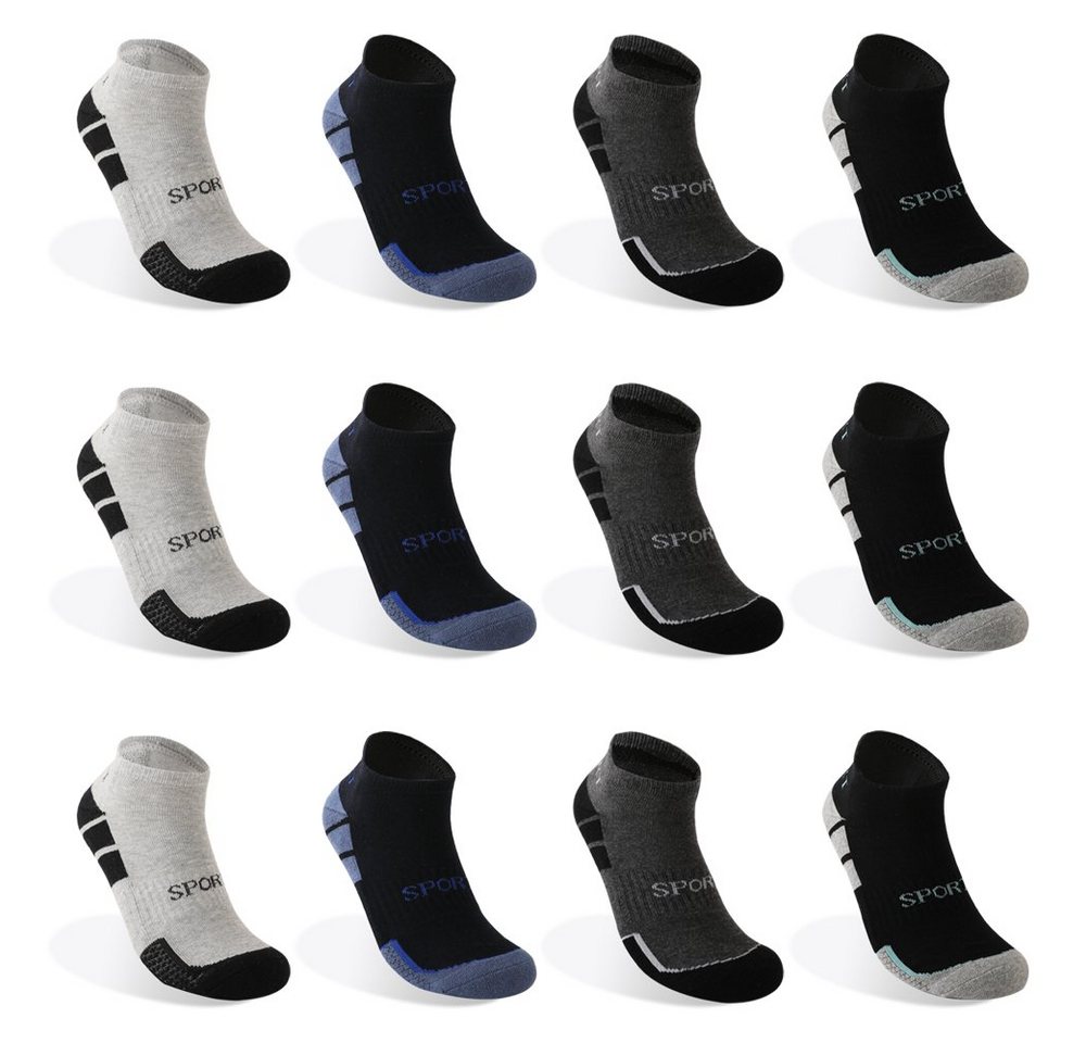 TEXEMP Thermosocken 3 - 12 Paar Thermo Socken Sneaker Kurzsocken Dicke Warme Wintersocken (Packung, 9-Paar) Wärmend - Mit Innenfrottee von TEXEMP