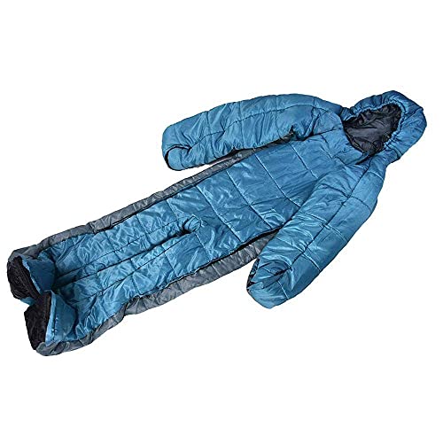 Schlafsack Schlafsack für Erwachsene mit Armen und Beinen, Schlafzelt mit Brustreißverschluss für Camping in der Wildnis zu Hause von TEmkin