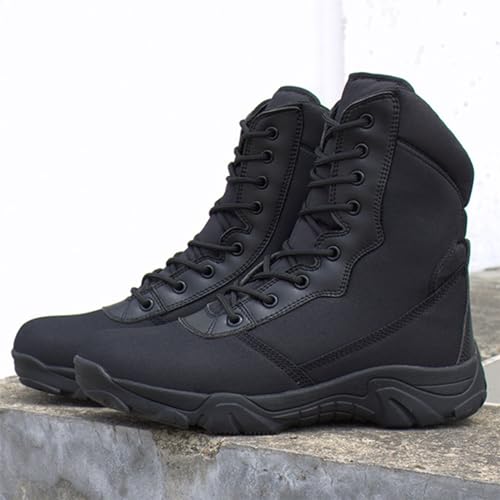 TFDRSEXVD Herren Militärstiefel Einsatzstiefel mit Reißverschluss Taktische Boot Security Stiefel Kampfstiefel Springerstiefel Armee Outdoor Trekking Schuhe,Color 3,41 von TFDRSEXVD