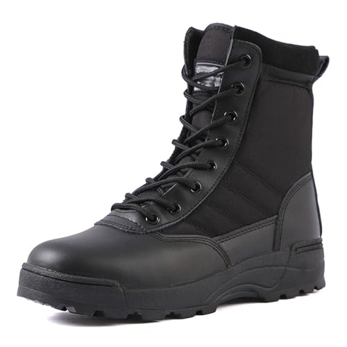 TFDRSEXVD Herren Wanderschuhe Militärische Taktische Rucksack Leichte Wüste Stiefel,Schwarz,39 von TFDRSEXVD