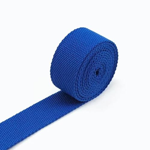 Nylon Gurtband Garten Baum Krawatten Riemen, 5 Meter 20/25/32/38 mm 2 mm Gurtband for Riemen, Polyester-Baumwoll-Leinwandband, Rucksackgürtel, Schrägband for Nähen, DIY-Kleidungsband(16royalblue,25mm) von TGDGFKIAS