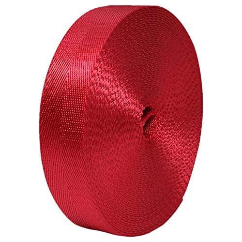 TGDGFKIAS Nylon Gurtband Garten Baum Krawatten Riemen, Gurtband, schweres Nylon-Gurtband for Taschen, Gepäck, Ladung, Polsterung(Rosso,25MM x 10Yard) von TGDGFKIAS